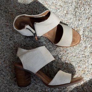 Tom’s heels, size 9